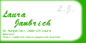 laura jambrich business card